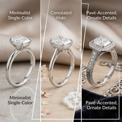 Different Styles of Radiant Moissanite Ring