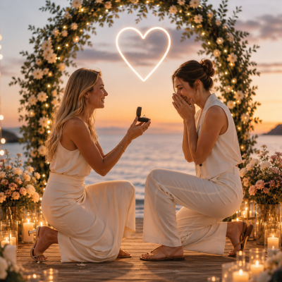 Double Proposals Between Lesbian Couple