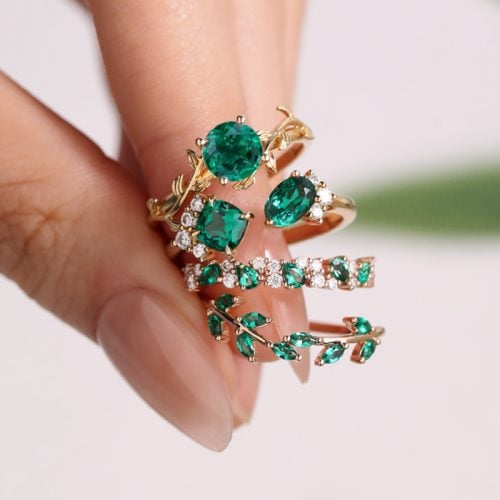 emerald promise rings