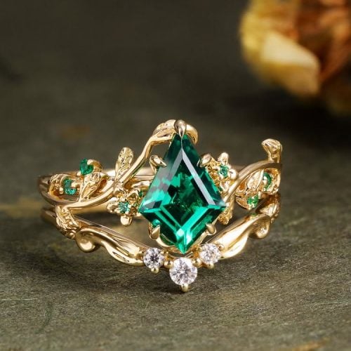 emerald ring set