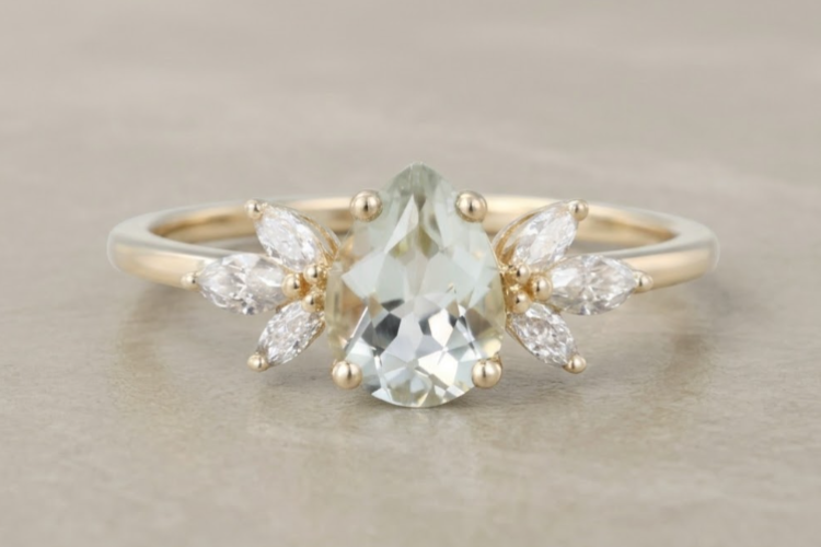 green amethyst ring