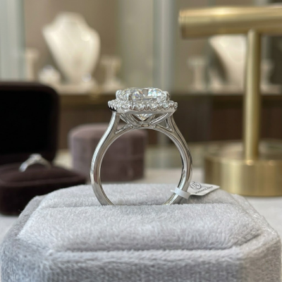 Halo Setting for a 5 Carat Moissanite Ring