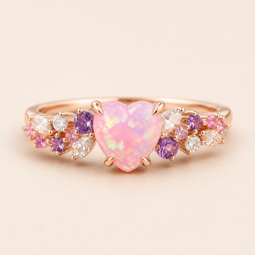 heart shaped ping opal ring heart shaped ping opal ring