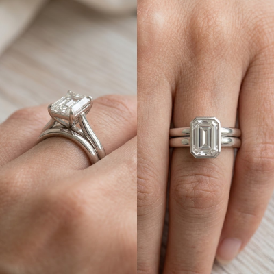 How the Height of Setting Influences an Emerald Cut Ring