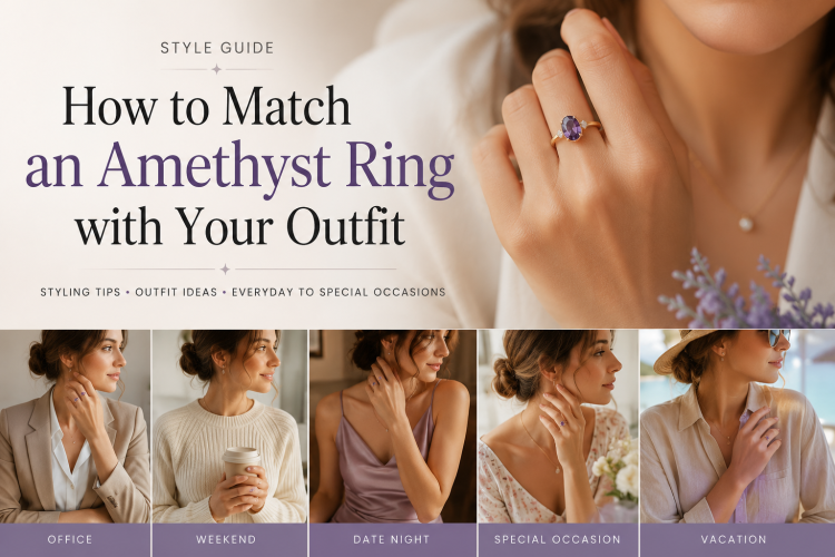 how to match an amethyst ring with your outfit