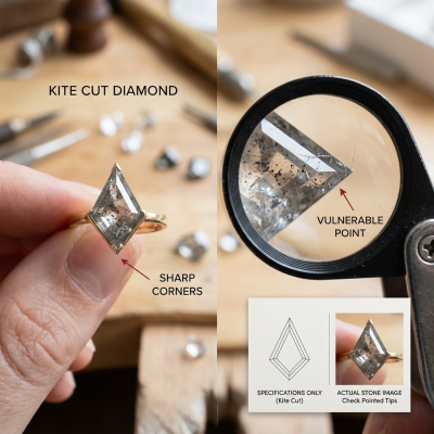 Inspect for Vulnerable Inclusions of a Salt and Pepper Diamond Ring
