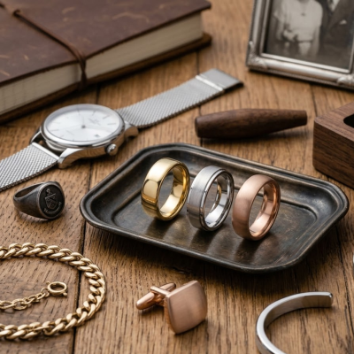 Match the Wedding Band's Metal to His Personal Preferenc