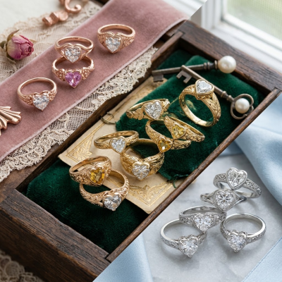 Metals That Bring Out the Heart Shape Ring's Vintage Character