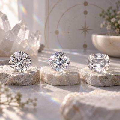 Metaphysical Associations of Diamond, Moissanite, and White Sapphire