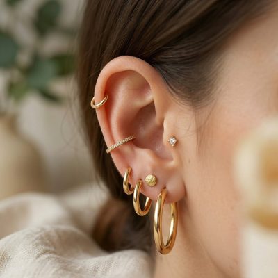 Mix Studs and Hoop Earrings
