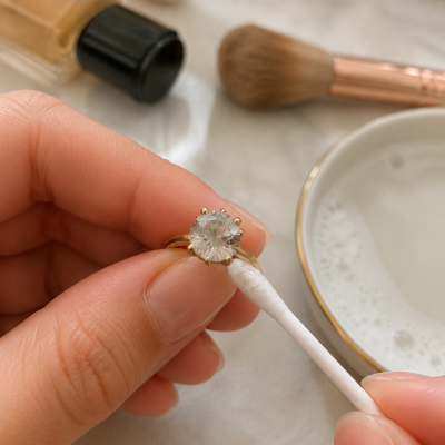Moissanite Looks Tarnished Because of Dirt Residue