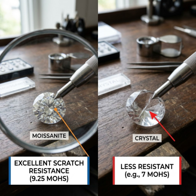 Moissanite Scratch Resistance Against Other Gemstones