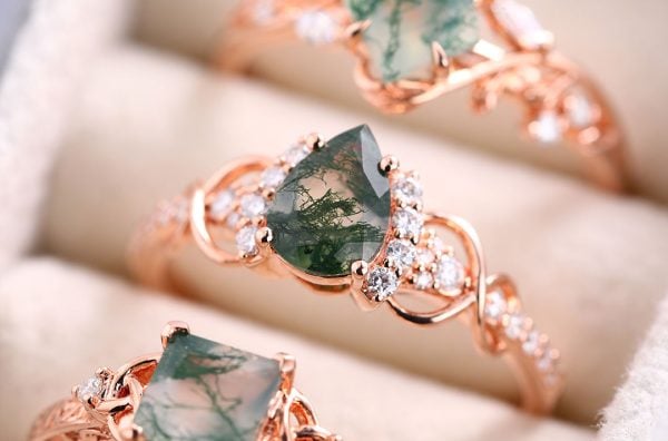 moss agate ring