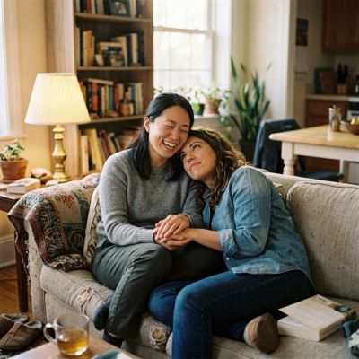 Naturally Proposal Moment of Lesbian Couple