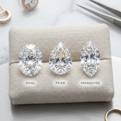 Oval vs Pear vs Marquise Diamond Brilliance Comparison