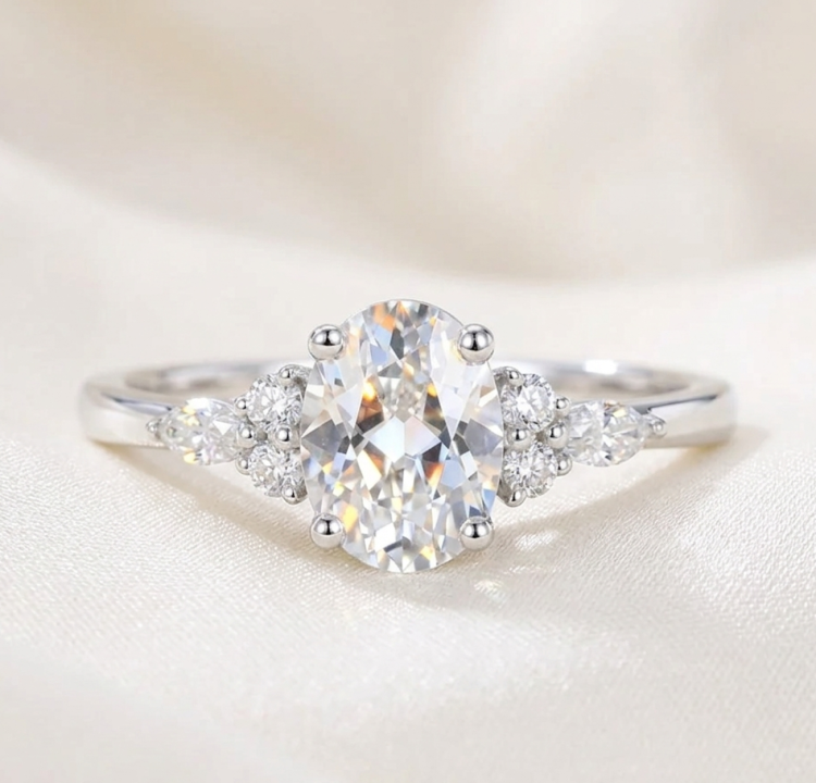 oval white sapphire