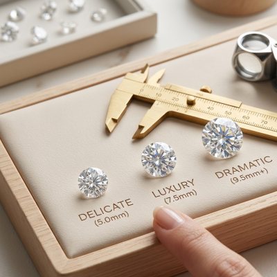 Pick the Moissanite Stone Size for Customization