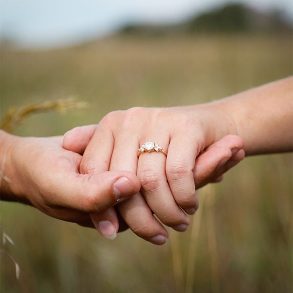 moissanite promise rings collection