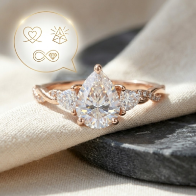 Pros of Moissanite Ring in Three Stones Designed