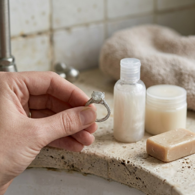 Residue from Soapy Water Reduce Moissanite's Sparkle