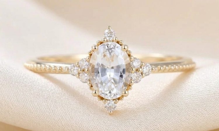 ound cut white sapphire