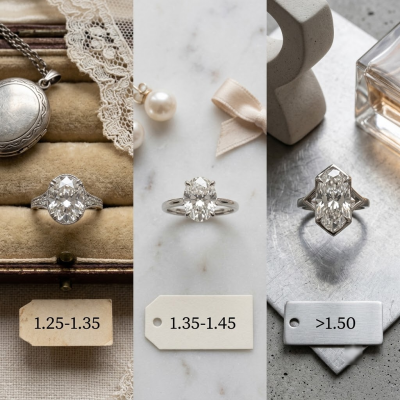 Select Ratio for Oval Engagement Rings that Matches Your Style