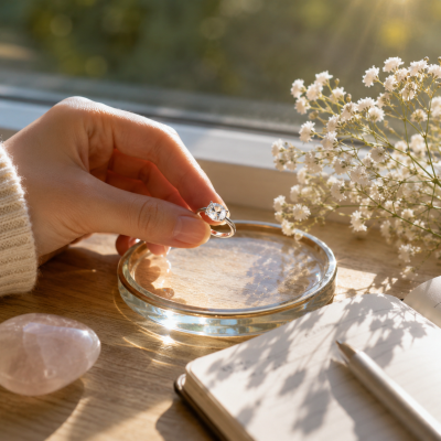 Setting Intentions with Moissanite Under Sunlight