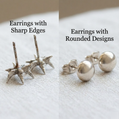 Sharp and Rounded Earrings Designs