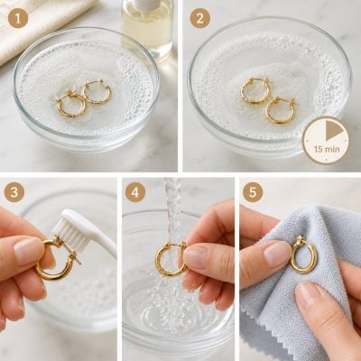 Steps to Clean Your Gold Earrings