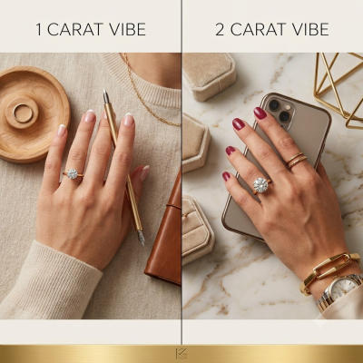 The Aesthetic Vibe of 1ct and 2ct Moissanite Rings
