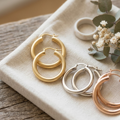 Upgrade the Materials of Hoop Earrings