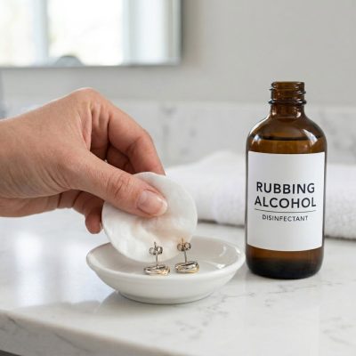 Use Alcohol to Clean Earrings