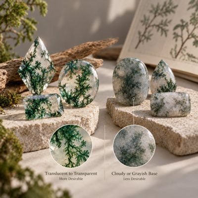 Visual Clarity Influences The Price of Moss Agate