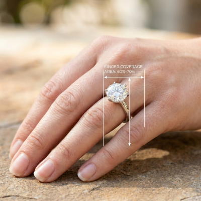 Visual Effect of a 4ct Moissanite Ring