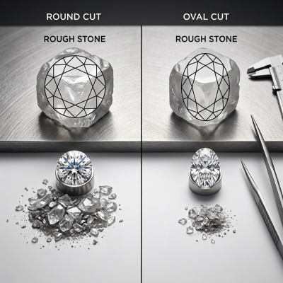 Why a Round Engagement Ring is More Expensive Than an Oval Piece